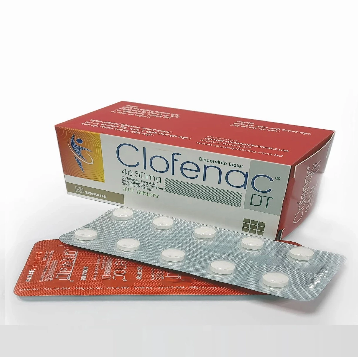 Clofenac DT Dispersible Tablet , Diclofenac Sodium 46.5 mg