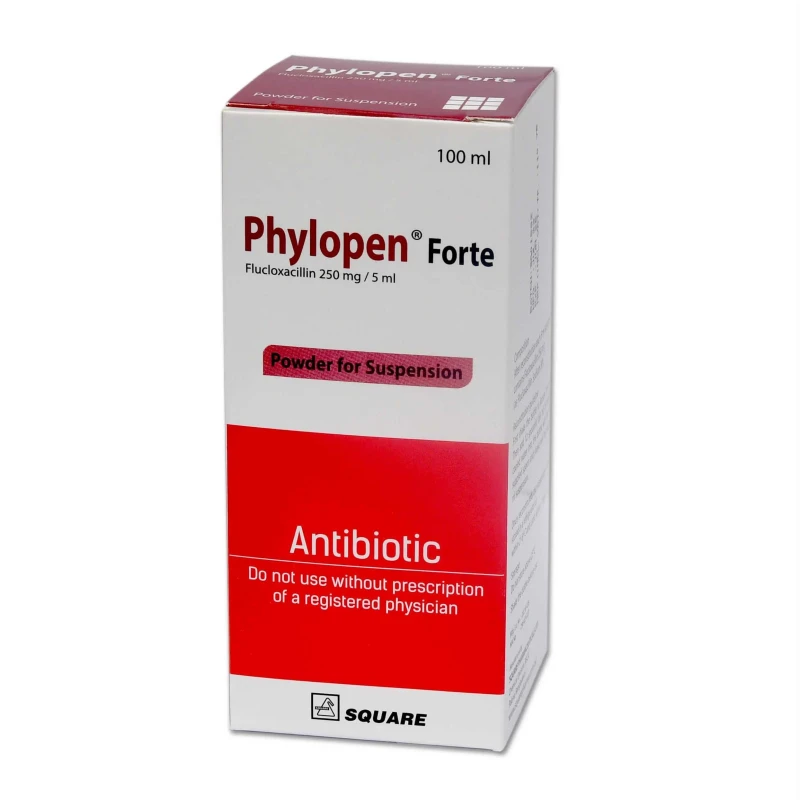 Phylopen Forte Powder for Suspension 100ml, Flucloxacillin Sodium 250 mg/5 ml