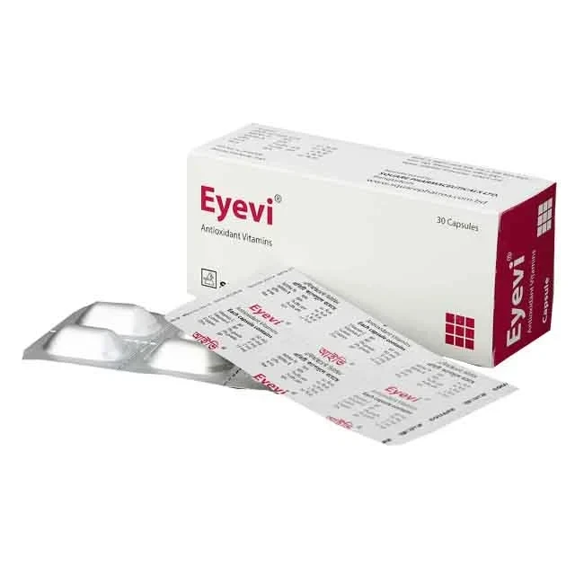 Eyevi Capsule, Vitamin C + Vitamin E + Lutein + Copper + Zinc 60 mg+30 mg+6 mg+2 mg+15 mg