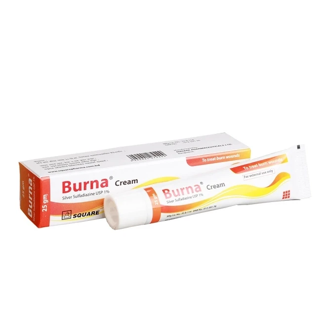 Burna Cream, Silver Sulfadiazine 1%, 25 gm Tube