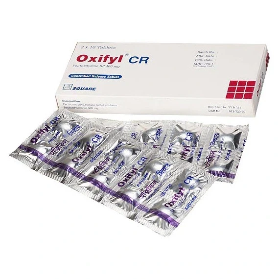 Oxifyl CR Tablet (Controlled Release), Pentoxifylline 400 mg