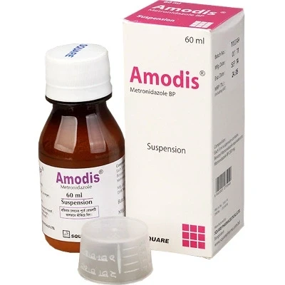 Amodis Oral Suspension 60 ML, Metronidazole 200 mg/5 ml