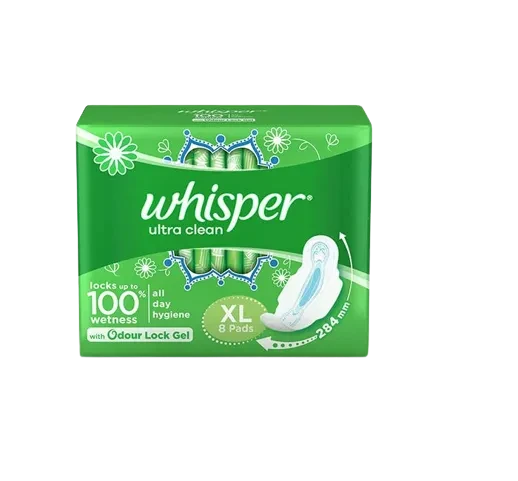 New Whisper Ultra Clean XL 8 pads Sanitary Napkin