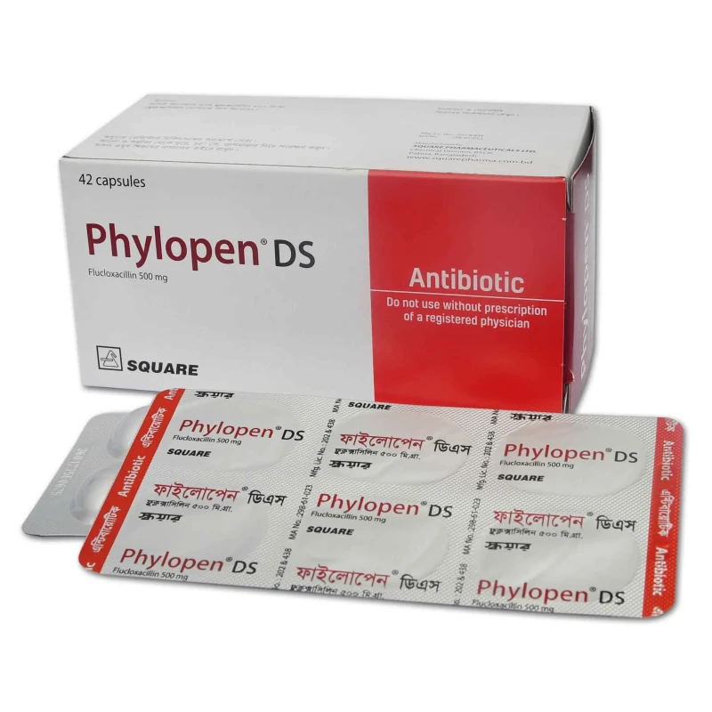 Phylopen DS Capsule, Flucloxacillin Sodium 500 mg
