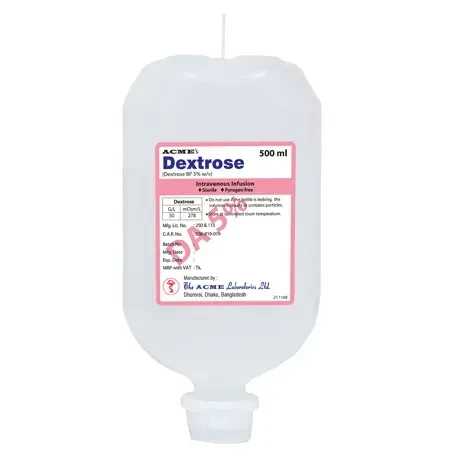 Acme's Dextrose IV Infusion 500 ml bag, Dextrose 5%