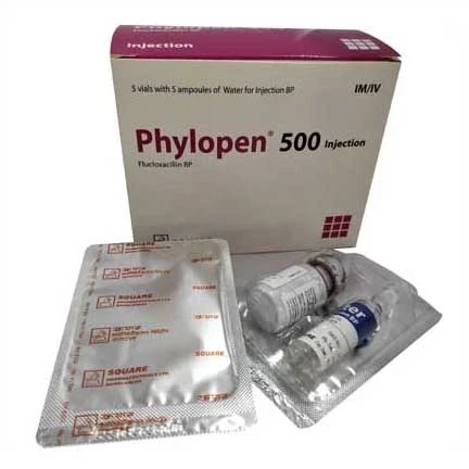 Phylopen IM/IV Injection, Flucloxacillin Sodium 500 mg/vial