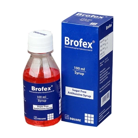 Brofex Syrup,  Dextromethorphan Hydrobromide 10 mg/5 ml, 100ml
