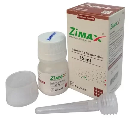 Zimax Powder for Suspension 15 ml drop, Azithromycin Dihydrate 200 mg/5 ml