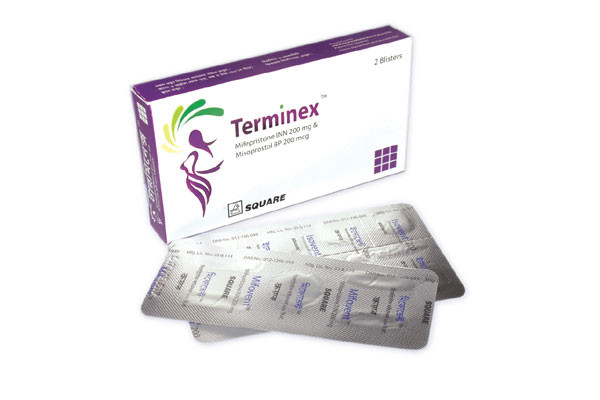 Terminex Tablet( 4 Psc), Mifepristone + Misoprostol 200 mg+200 mcg