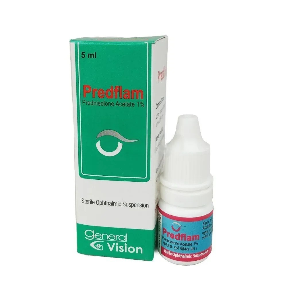 Predflam Ophthalmic Suspension 5 ml drop, Prednisolone Acetate 1%