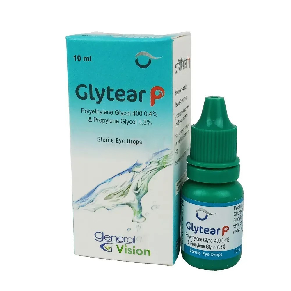 Glytear P Ophthalmic Solution 10 ml drop, Polyethylene Glycol + Propylene Glycol 0.4%+0.3%