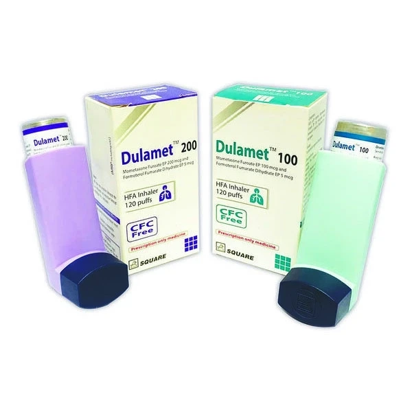 Dulamet Metered-Dose Inhaler (MDI), Mometasone Furoate + Formoterol Fumarate (200 mcg+5 mcg)/puff