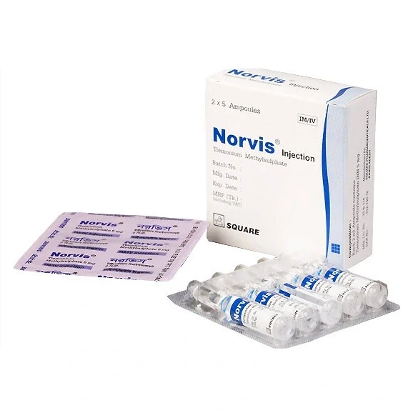Norvis IM/IV Injection, Tiemonium Methylsulfate 5 mg/2 ml
