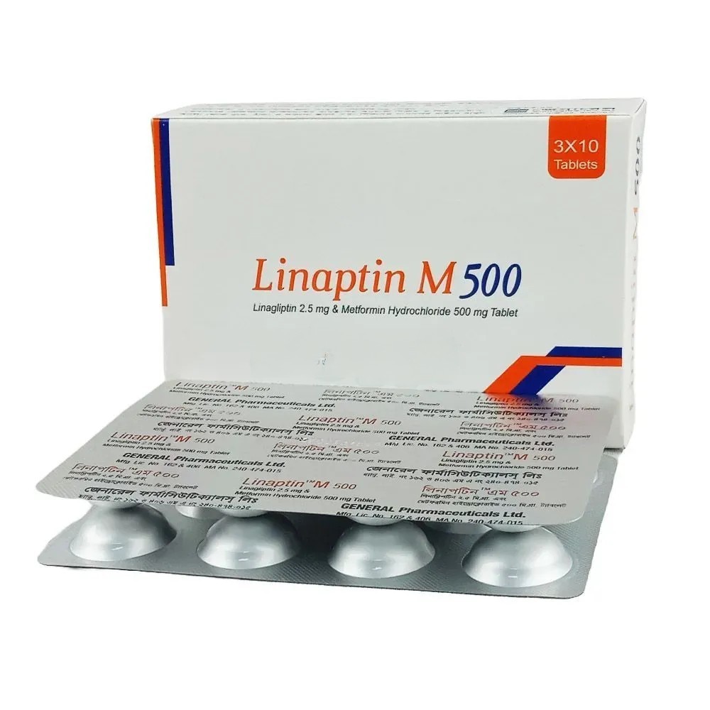 Linaptin M Tablet, Linagliptin + Metformin Hydrochloride 2.5 mg+500 mg