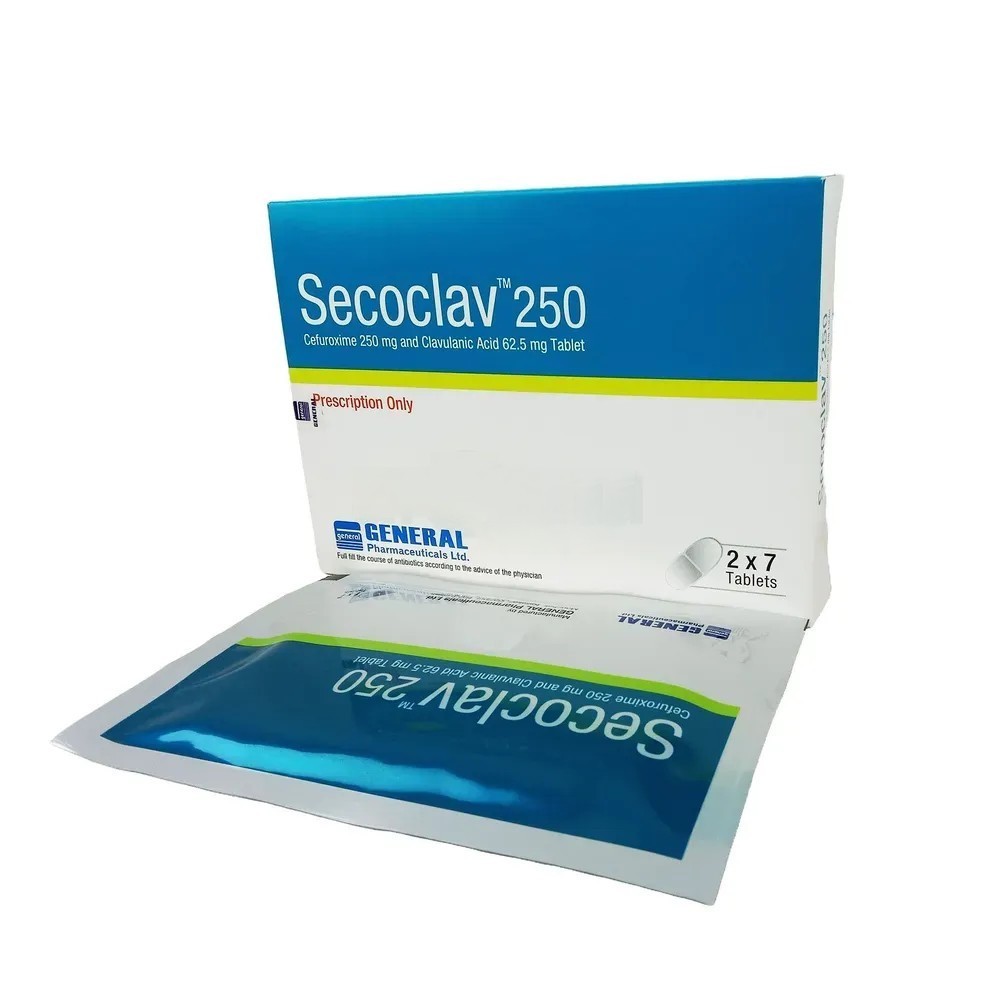 Secoclav Tablet, Cefuroxime Axetil + Clavulanic Acid 250 mg+62.5 mg