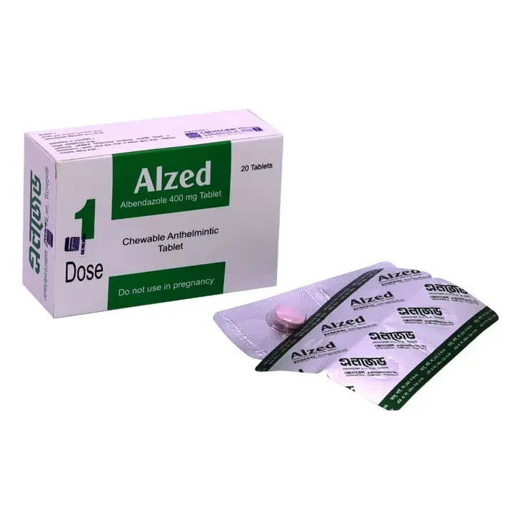 Alzed Chewable Tablet, Albendazole 400 mg