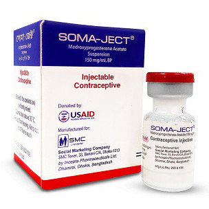 SOMA-JECT IM Injection 1 ml vial, Medroxyprogesterone Acetate 150 mg/ml