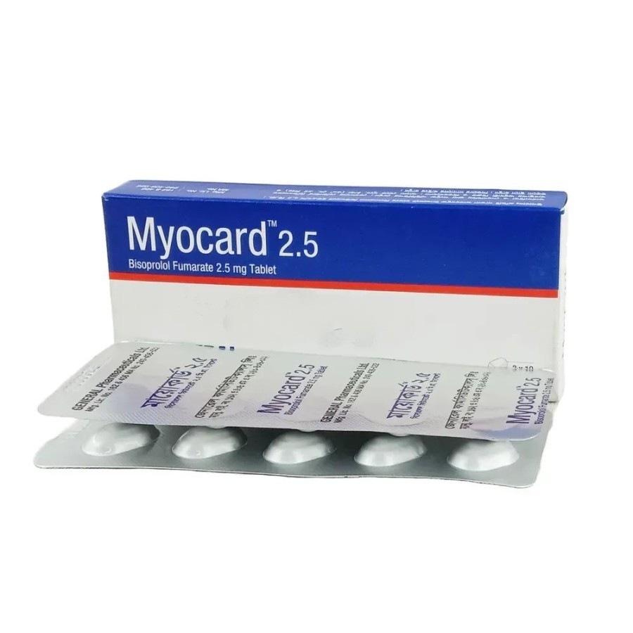 Myocard Tablet, Bisoprolol Fumarate 2.5 mg