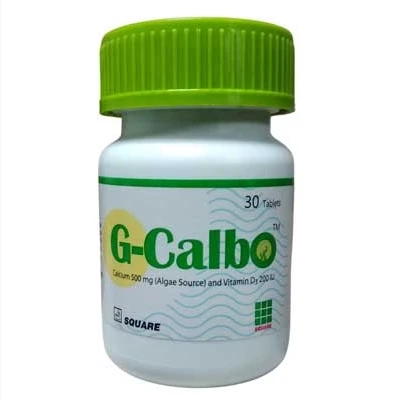 G-Calbo Tablet, Algae Calcium + Vitamin D3 500 mg+200 IU