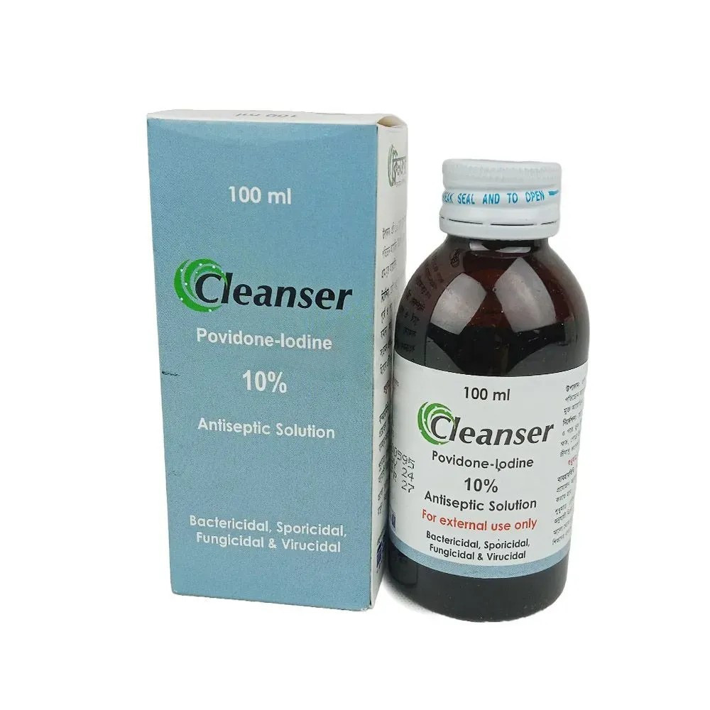 Cleanser Solution 100 ml, Povidone Iodine 10% w/v