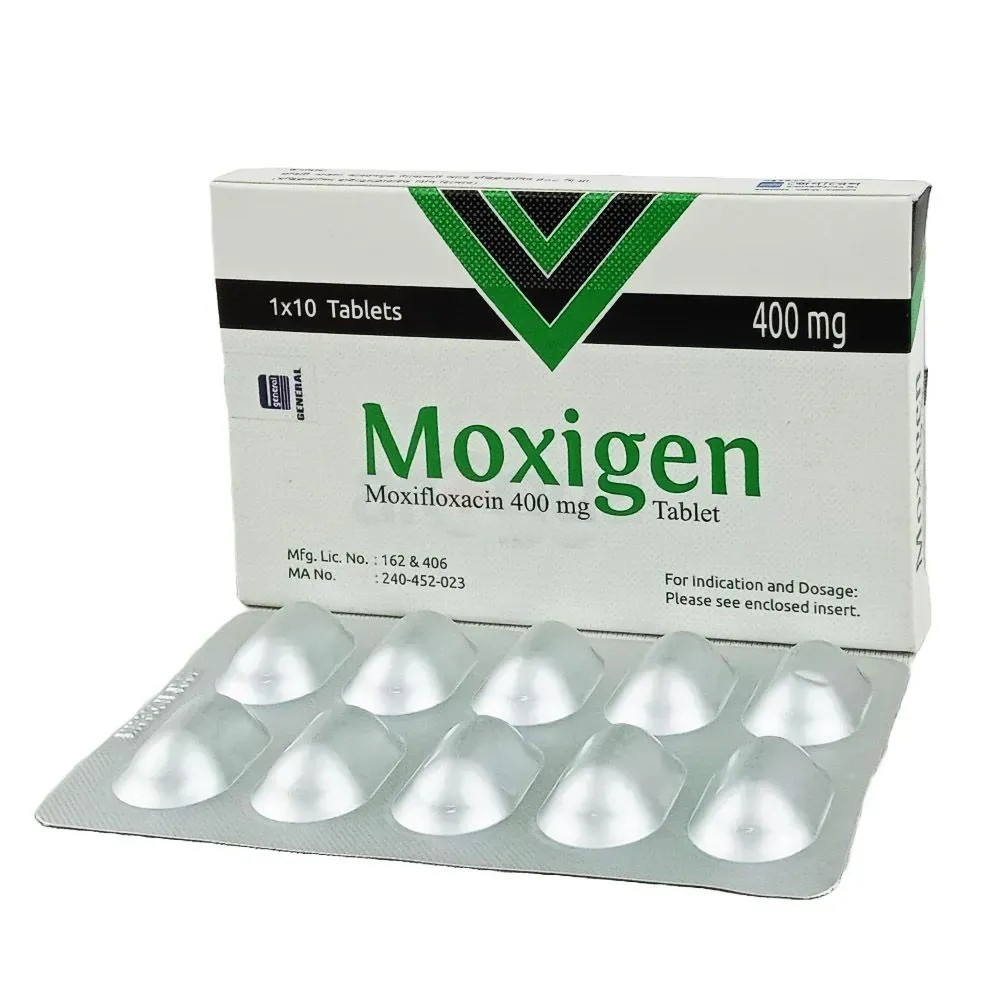Moxigen Tablet, Moxifloxacin Hydrochloride 400 mg