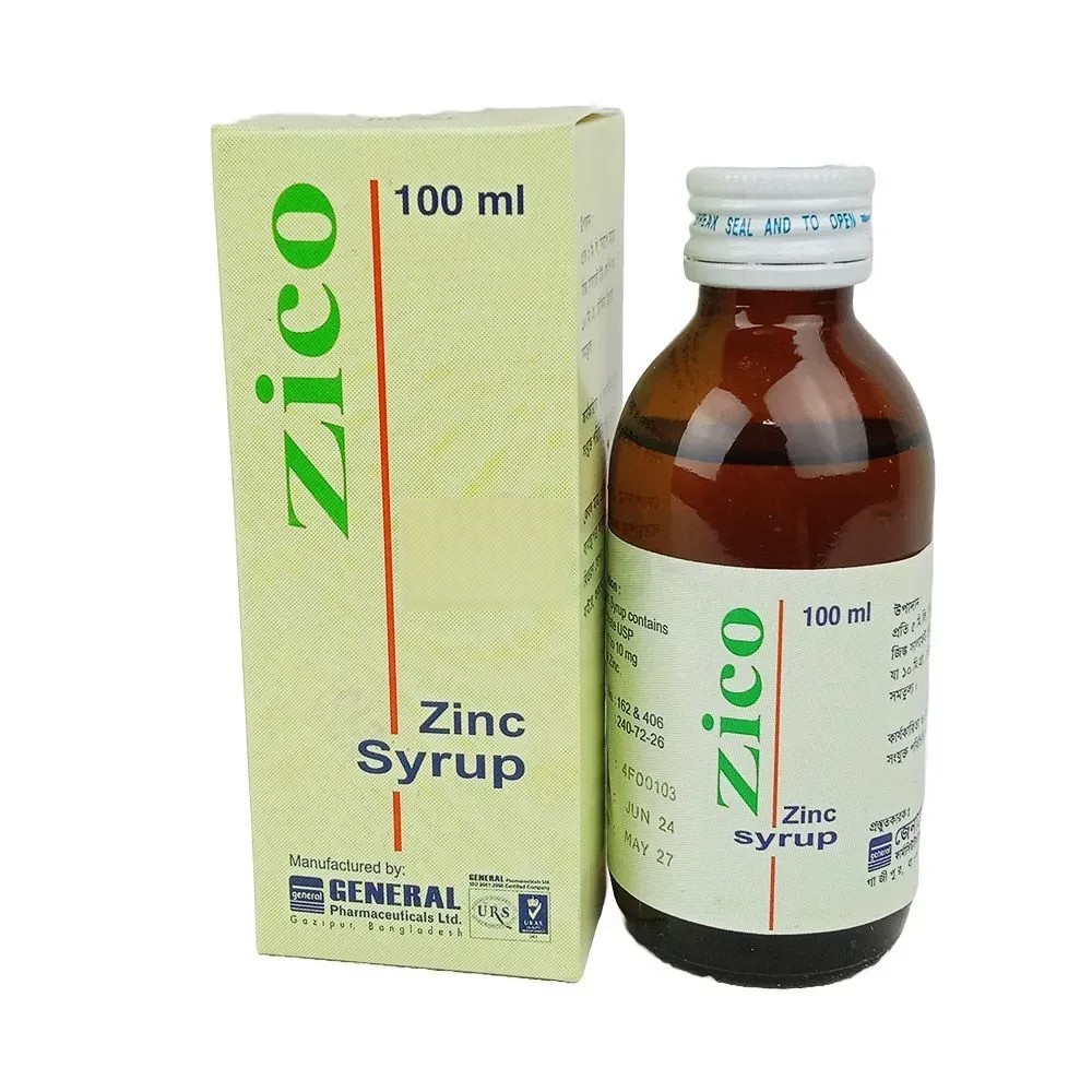 Zico Syrup 100 ml bottle, Zinc Sulfate Monohydrate 10 mg/5 ml