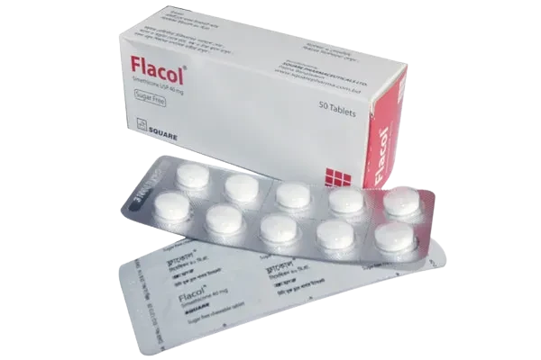 Flacol Chewable Tablet, Simethicone 40 mg