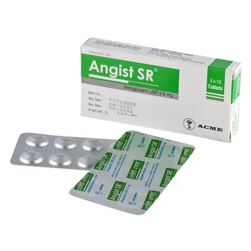 Angist SR Tablet (Sustained Release), Nitroglycerin 2.6 mg