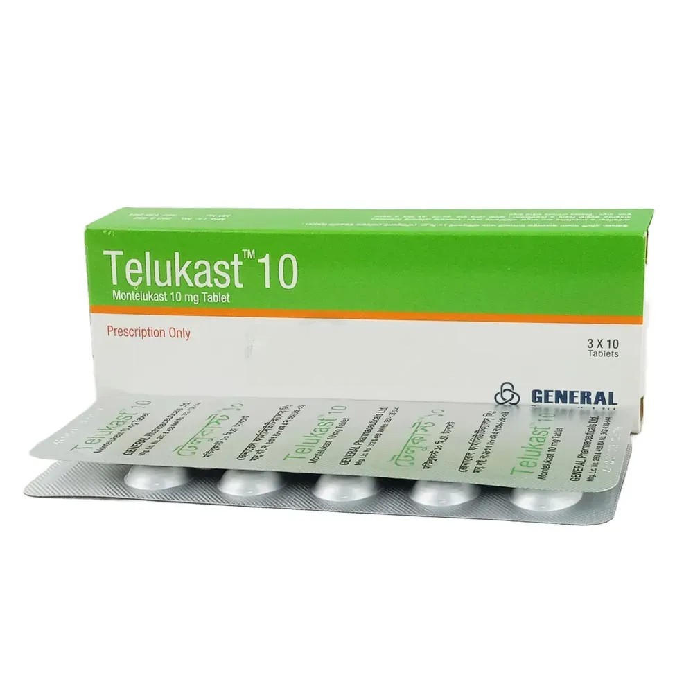 Telukast Tablet, Montelukast Sodium 10 mg