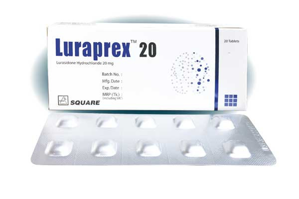 Luraprex Tablet, Lurasidone Hydrochloride 20 mg
