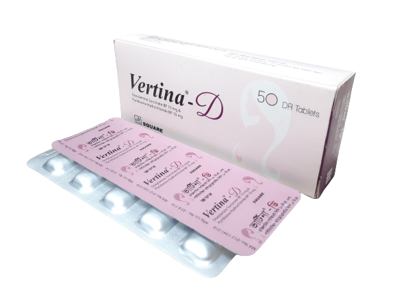 Vertina-D Tablet (Delayed Release), Pyridoxine Hydrochloride + Doxylamine Succinate 10 mg+10 mg
