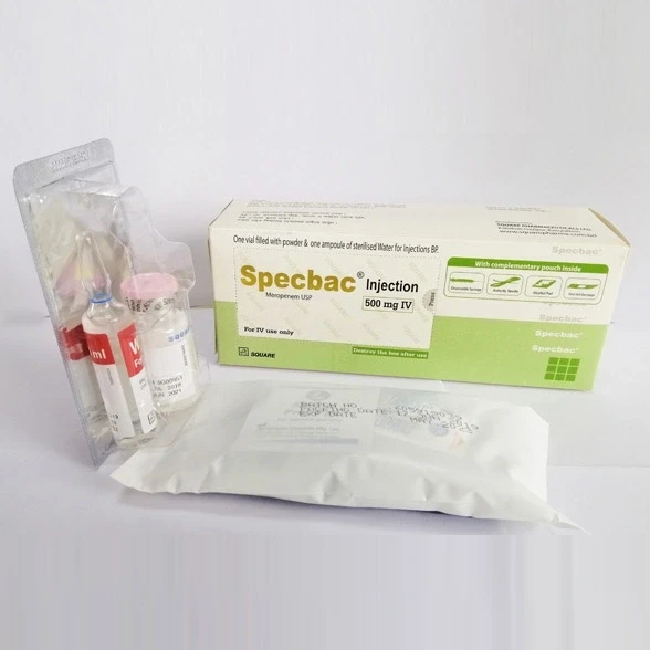 Specbac IV Injection or Infusion, Meropenem Trihydrate 500 mg/vial