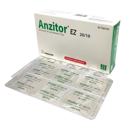 Anzitor EZ Tablet,  Atorvastatin + Ezetimibe 20 mg+10 mg