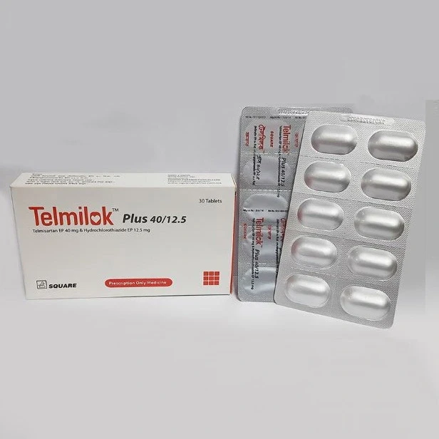 Telmilok Plus Tablet, Telmisartan + Hydrochlorothiazide 40 mg+12.5 mg