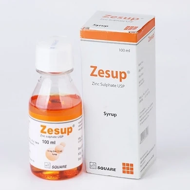 Zesup Syrup 100 ml bottle, Zinc Sulfate Monohydrate 10 mg/5 ml
