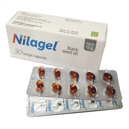 Nilagel Capsule, Nigella Sativa [Black Seed Oil] 500 mg