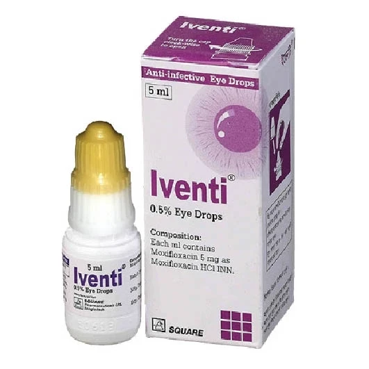Iventi Ophthalmic Solution 5ml bottle, Moxifloxacin Hydrochloride 0.5%
