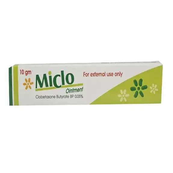 Miclo Ointment 10 gm tube, Clobetasone Butyrate 0.05%