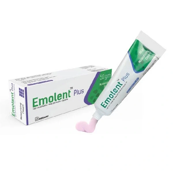 Emolent Plus Cream 50gm tube, Light Liquid Paraffin + White Soft Paraffin + Glycerine 10%+5%+10%