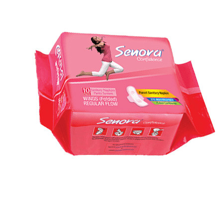 Senora Confidence Wings (Folded) Regular Flow 10 pads Sanitary Napkin