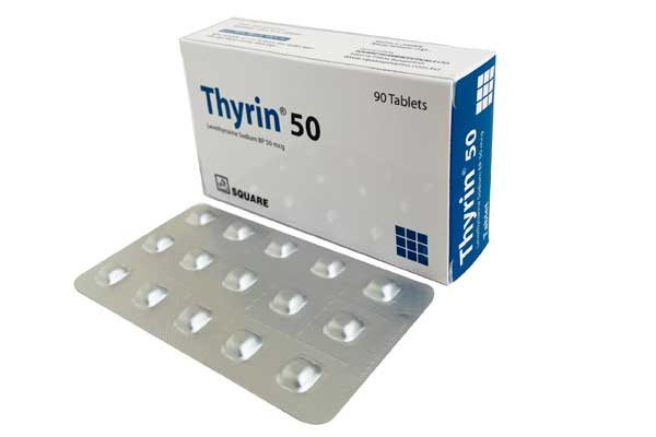 Thyrin Tablet, Levothyroxine Sodium 50 mcg