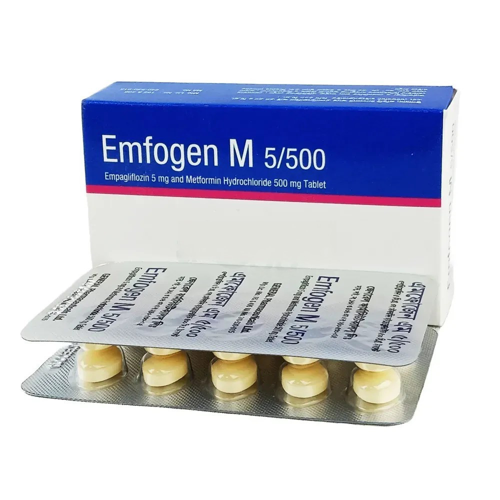 Emfogen M Tablet, Empagliflozin + Metformin Hydrochloride 5 mg+500 mg