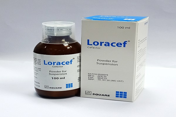 Loracef Powder for Suspension 100ml, Cefaclor Monohydrate 125 mg/5 ml
