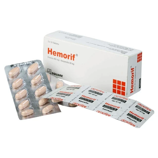 Hemorif Tablet, Diosmin + Hesperidin 450 mg+50 mg