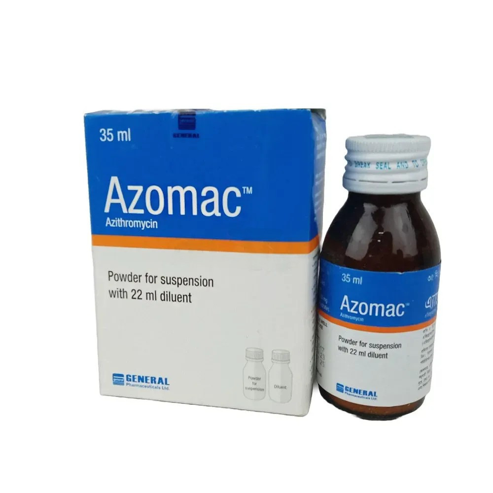 Azomac Powder for Suspension 35 ml bottle, Azithromycin Dihydrate 200 mg/5 ml