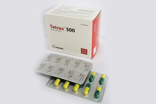 Tetrax Capsule, Tetracycline Hydrochloride 500 mg