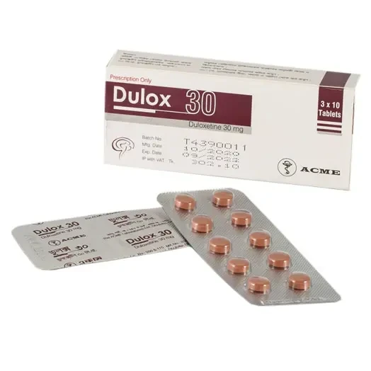 Dulox Tablet (Delayed Release, Duloxetine Hydrochloride 30 mg