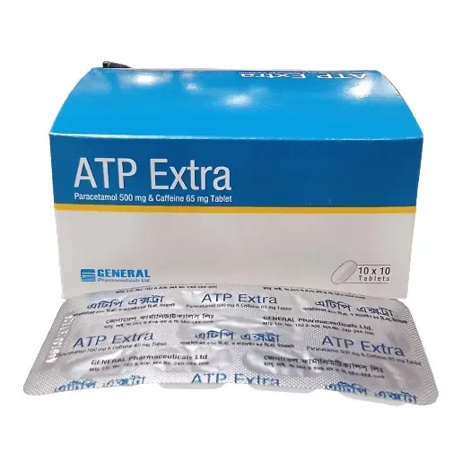 ATP Extra Tablet, Paracetamol + Caffeine 500 mg+65 mg