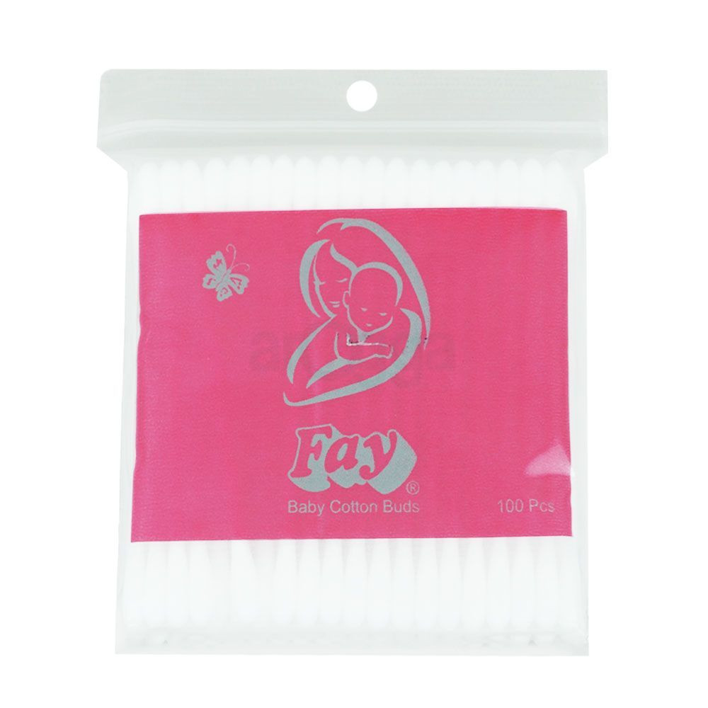 Fay Baby Cotton Buds 100 Pcs Zip Bag