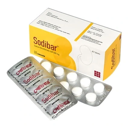 Sodibar Tablet, Sodium Bicarbonate 600 mg